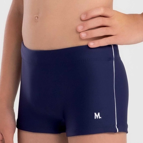 SUNGA BOXER INFANTIL LISA COM VIVO LATERAL 310.07