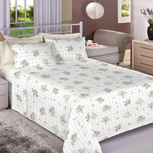 JOGO CAMA DUPLO PREMIUM 150 FIOS 100% ALGODAO