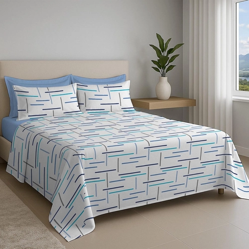 JOGO CAMA DUPLO PREMIUM 150 FIOS 100% ALGODAO