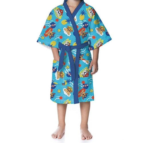 ROUPAO AVELUDADO INFANTIL QUIMONO ESTAMPADO PATRULHA CANINA MENINO