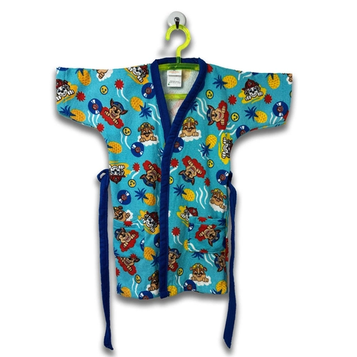 ROUPAO AVELUDADO INFANTIL QUIMONO ESTAMPADO PATRULHA CANINA MENINO