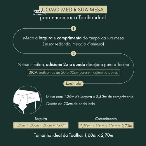 TOALHA DE MESA CLEAN RENOVA ESTAMPADO DIGITAL