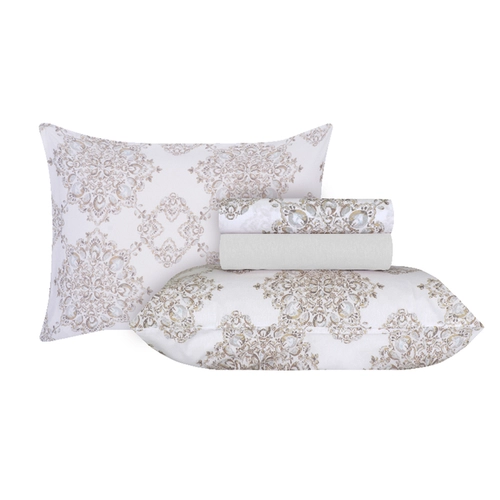 JOGO DE CAMA 180 FIOS SONHARE PRATA