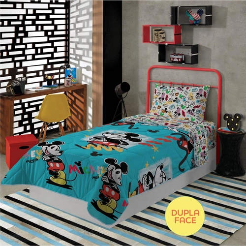 EDREDOM DUPLA FACE MICROFIBRA ESTAMPADO