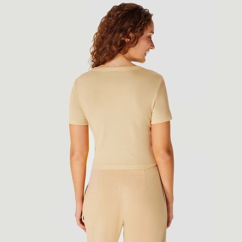 BLUSA BASICA FEMININA CROPPED EM RIBANA CANELADA 4F8L