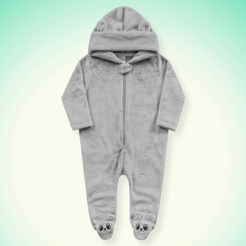 MACACAO LONGO COM CAPUZ EM TECIDO FLEECE FEMININO 10.23.01002