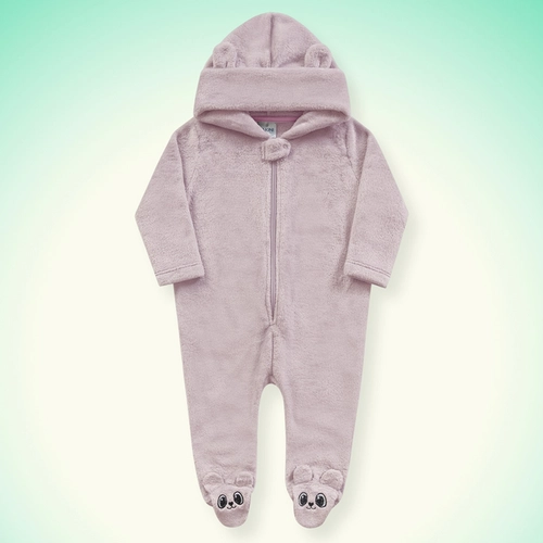 MACACAO LONGO COM CAPUZ EM TECIDO FLEECE FEMININO 10.23.01002