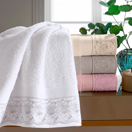 TOALHA MELODY COM RENDA CASSIA