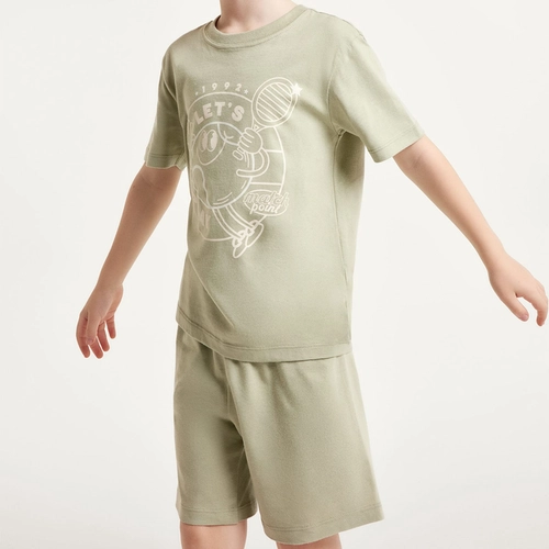 PIJAMA INFANTIL MENINO CURTO COM ESTAMPA 56DX