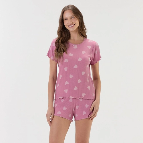 PIJAMA FEMININO MANGA CURTA COM SHORTS 201133