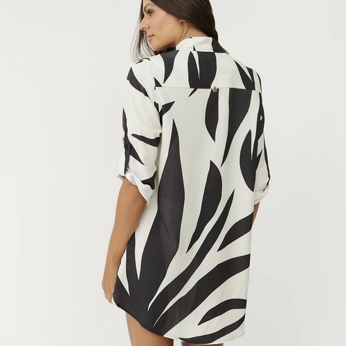 CHEMISE CURTA ESTAMPADO REFLEXO