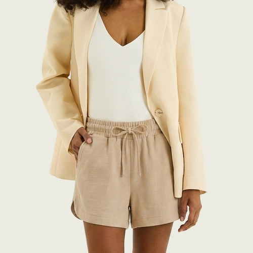 SHORTS FEMININO RETO TEXTURIZADO 07G8