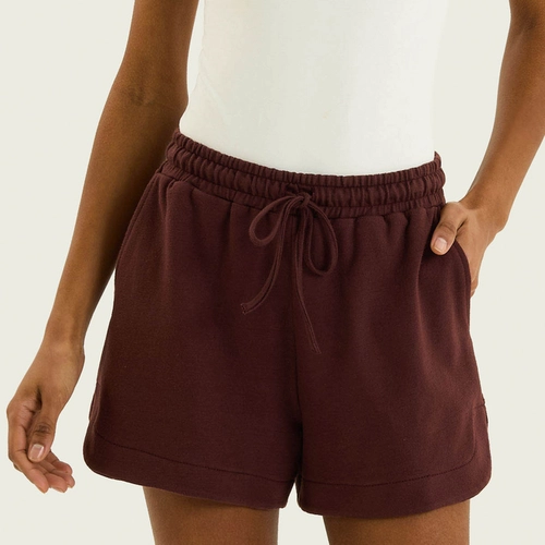SHORTS FEMININO RETO TEXTURIZADO 07G8