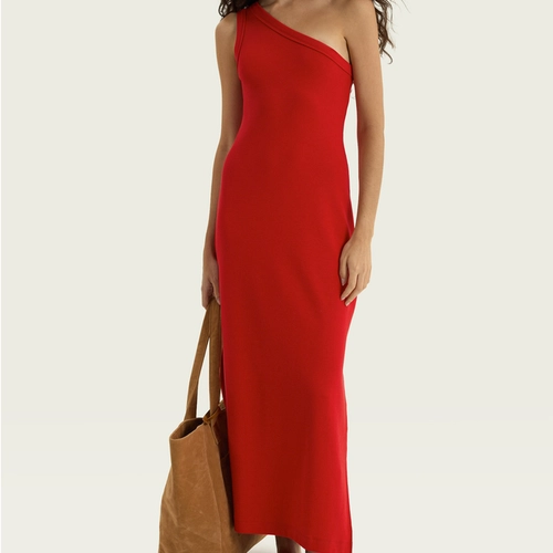 VESTIDO MIDI UM OMBRO SO